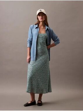 Calvin Klein printed Georgette Slip Dress Size S